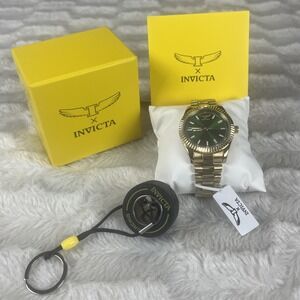 Invicta Men's Watch Specialty I by Invicta Green Dial Yellow Gold Bracelet 69008